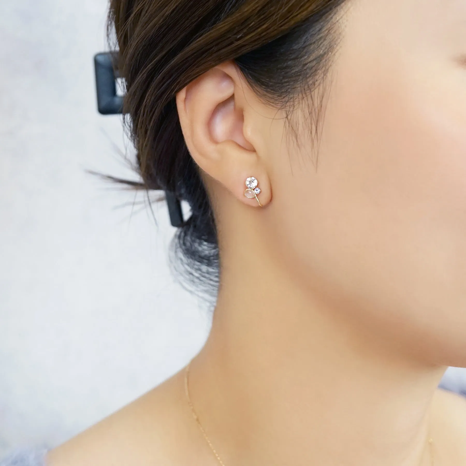10K 2Way Clip-On Earrings [Bonbonniere] (Yellow Gold)