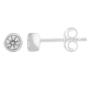 9ct White Gold 0.15ct Diamond Stud Earrings