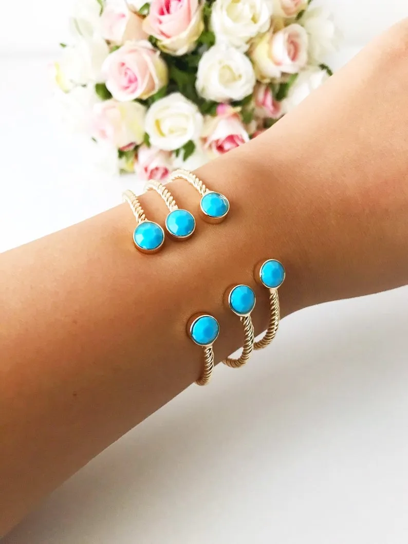 Adjustable Blue Evil Eye Bangle Bracelet Collection - Handmade Gold Charm Jewelry with Hamsa Pendant and Turquoise Beads