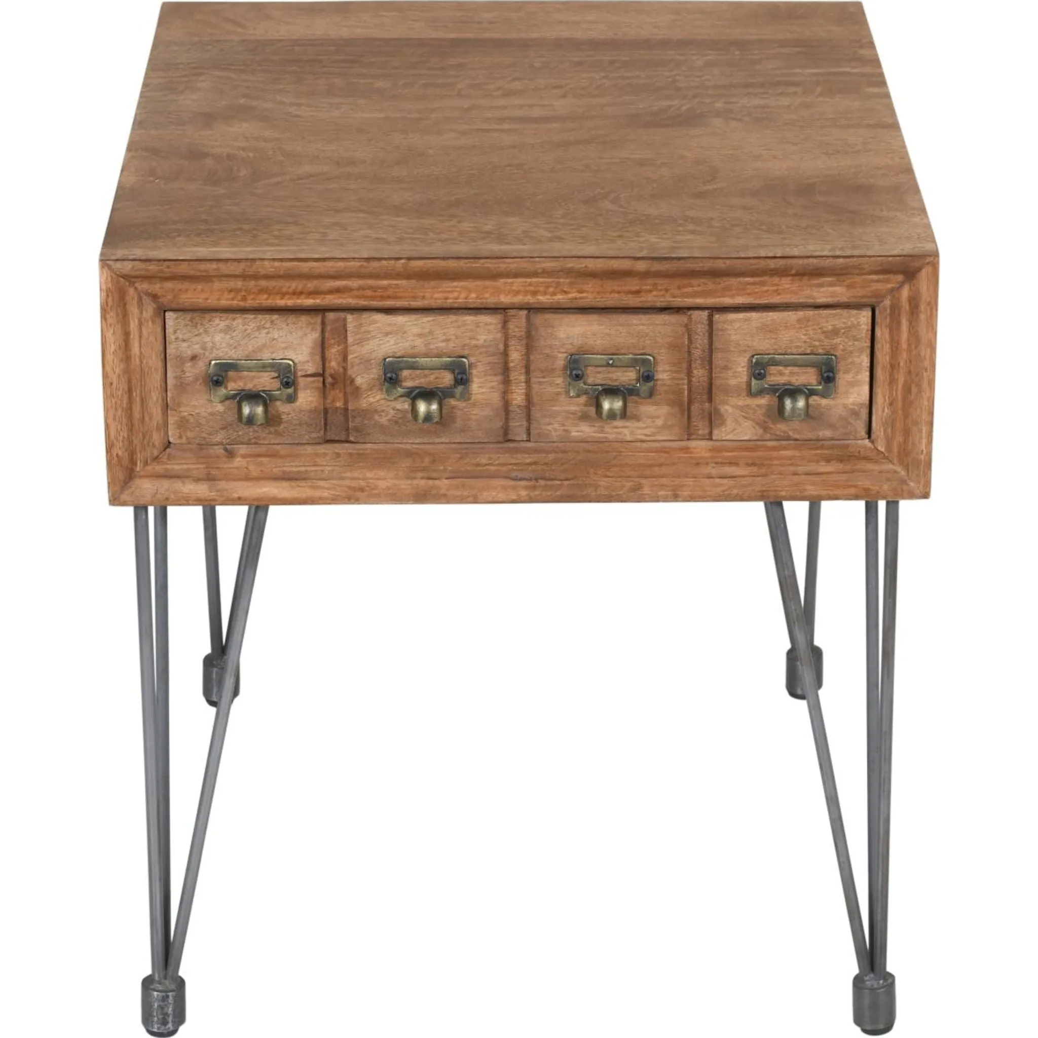 American Vintage End Table - Medium Brown