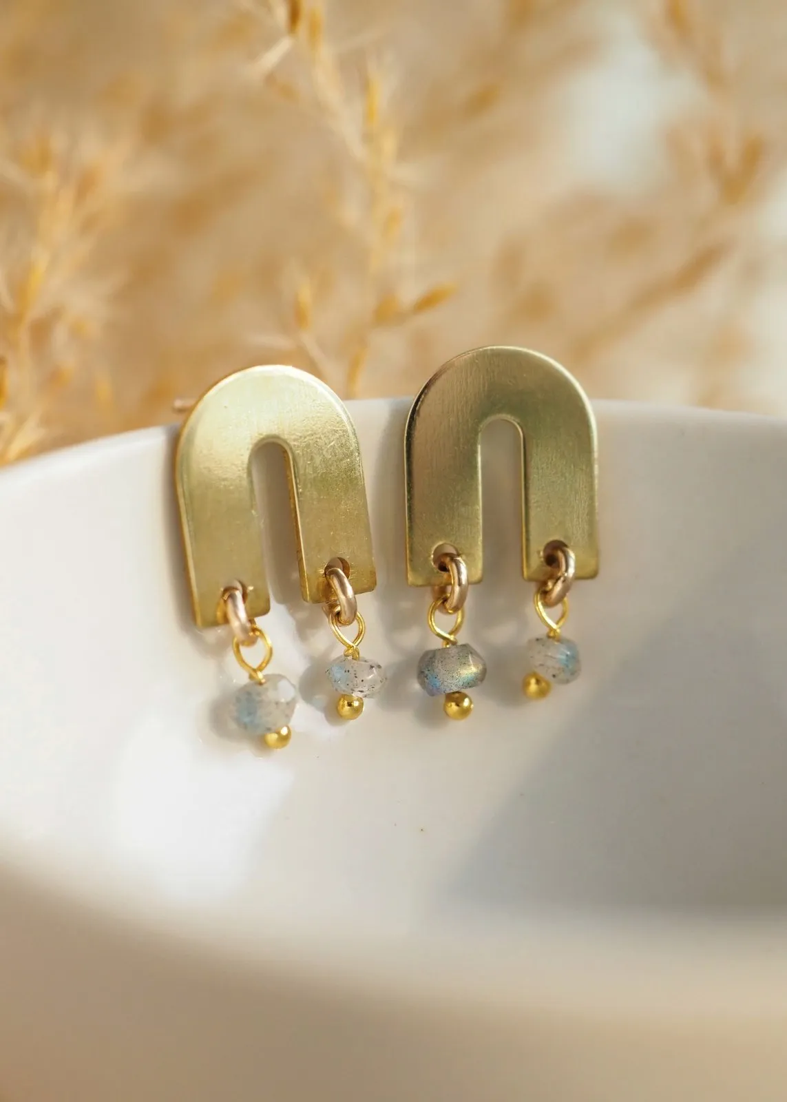 Arch Gemstone Earrings