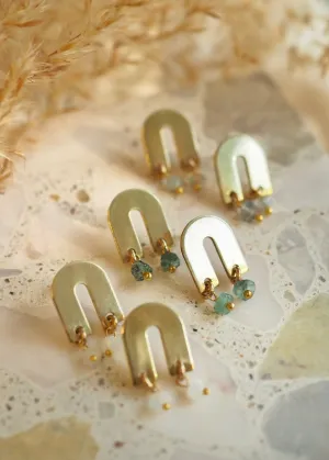 Arch Gemstone Earrings
