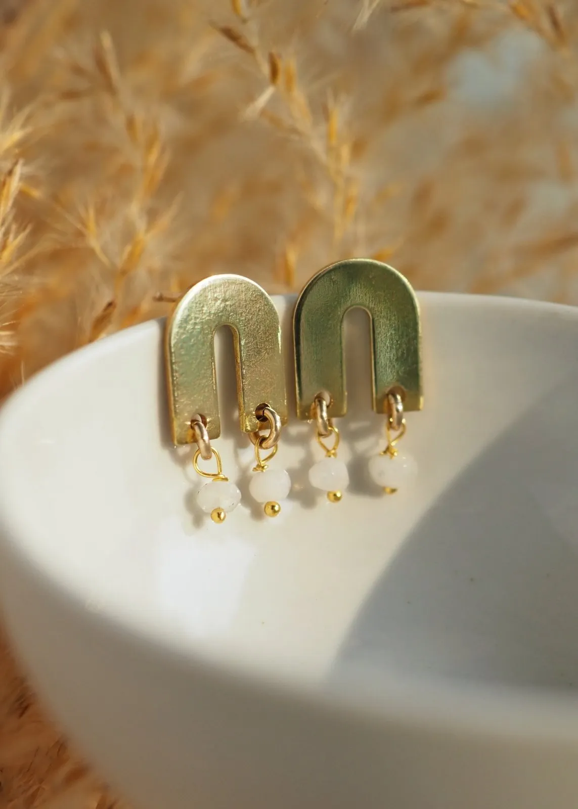 Arch Gemstone Earrings