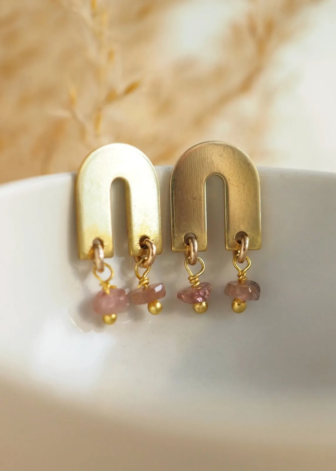 Arch Gemstone Earrings