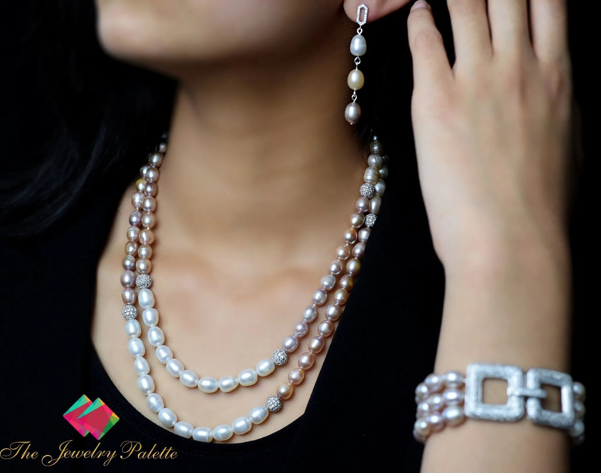 Belle multicolor freshwater pearl single tier necklace