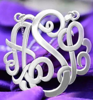 Classic Script Monogram Necklace