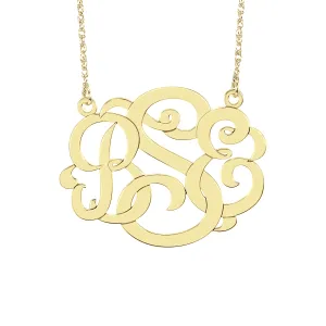 Classic Wide Monogram Necklace
