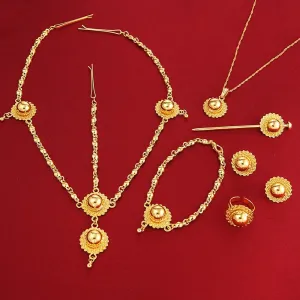 Habesha Set Jewelry Style 24K Gold Color