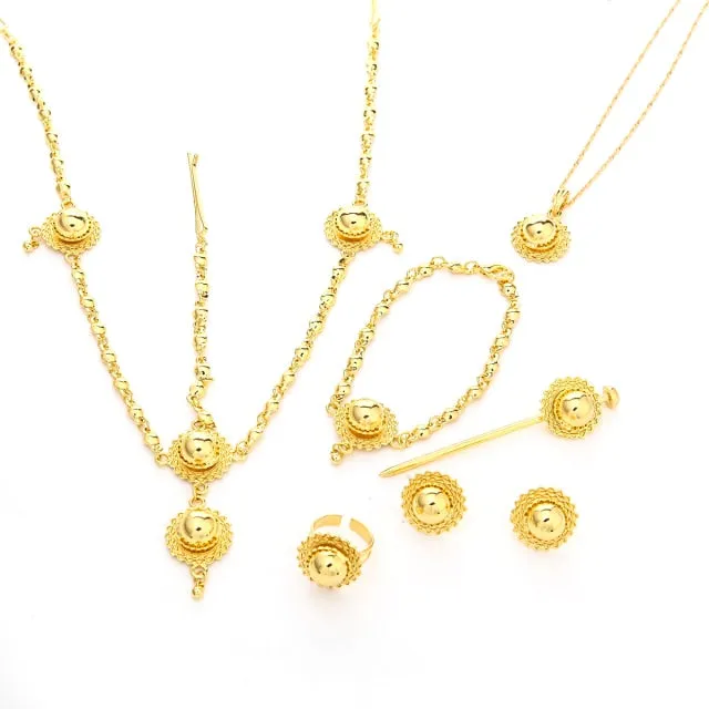 Habesha Set Jewelry Style 24K Gold Color