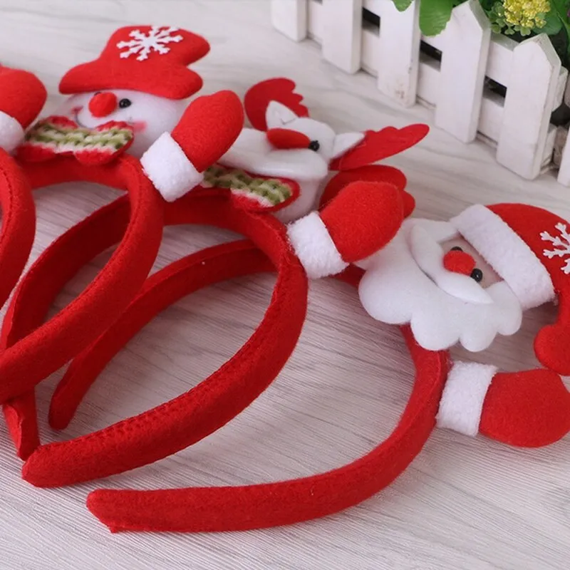 HULIANFU 2023 Christmas Headband LED Christmas Decorations Gift Hairpin Antlers Headband New Year Decorations Santa Headband Christmas Decor