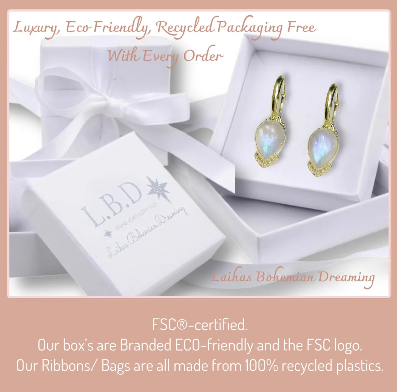Laihas Large Vera May Opal Earrings
