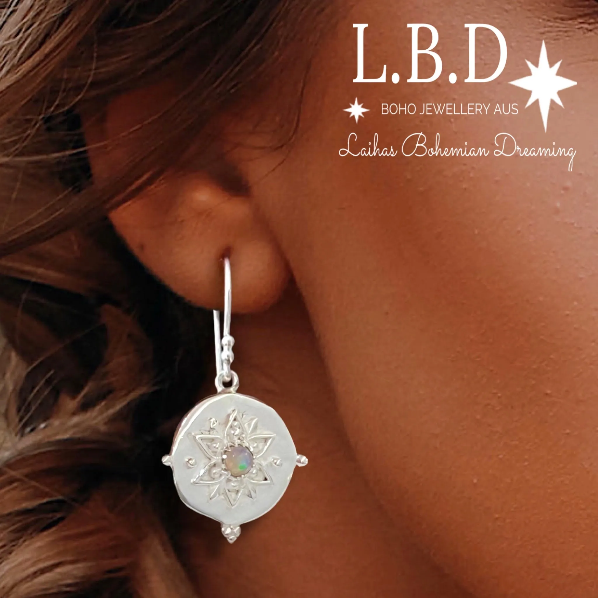 Laihas Large Vera May Opal Earrings
