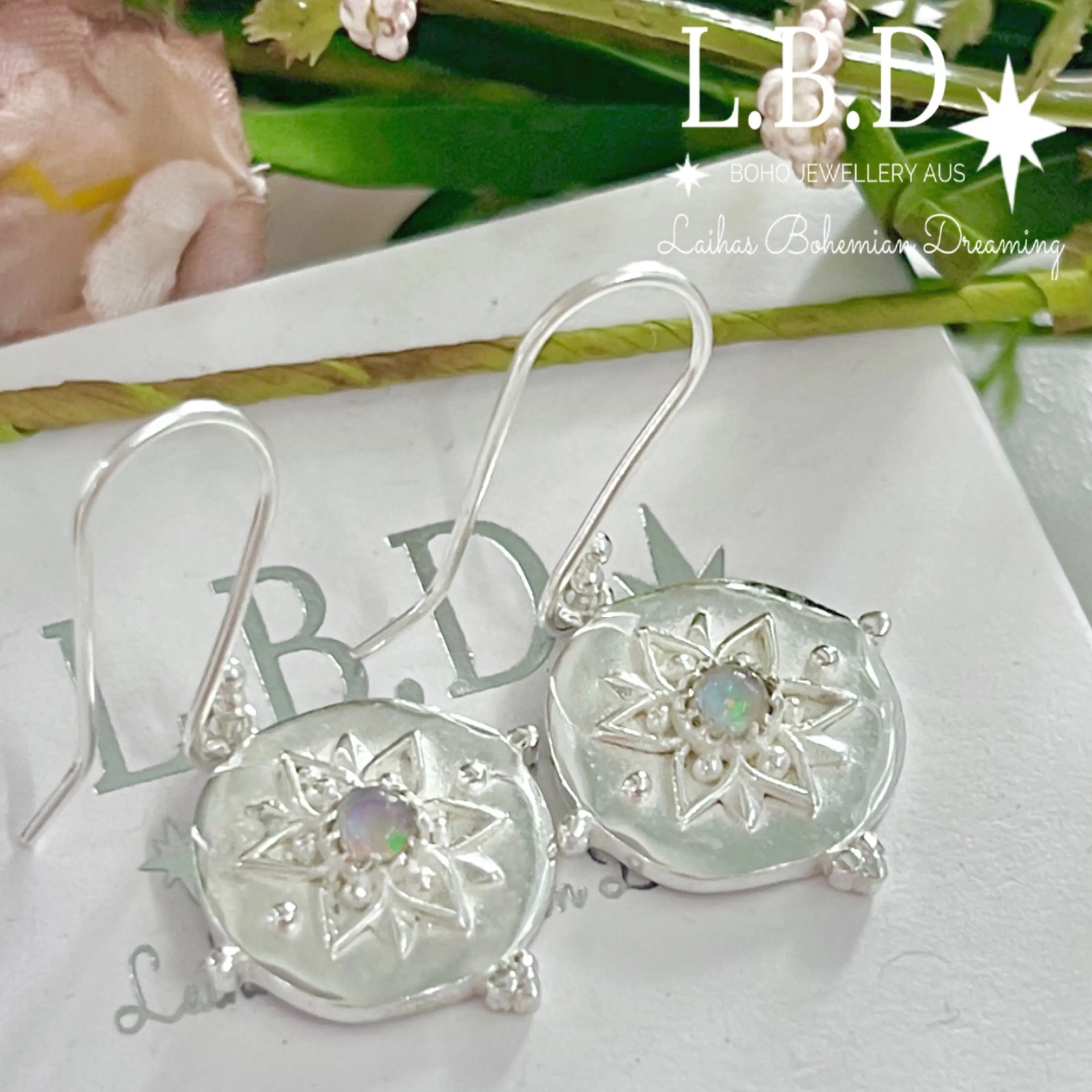 Laihas Large Vera May Opal Earrings