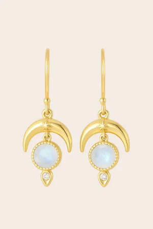 MOONSTONE DARE TO DREAM EARRINGS- GOLD