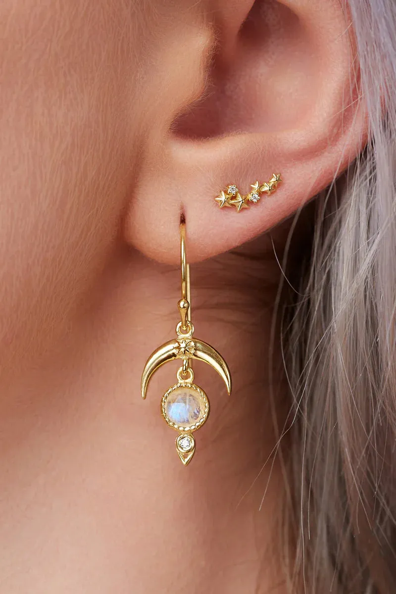 MOONSTONE DARE TO DREAM EARRINGS- GOLD