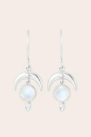 MOONSTONE DARE TO DREAM EARRINGS- SILVER