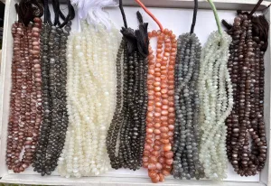 Moonstone Faceted Rondelle Beads