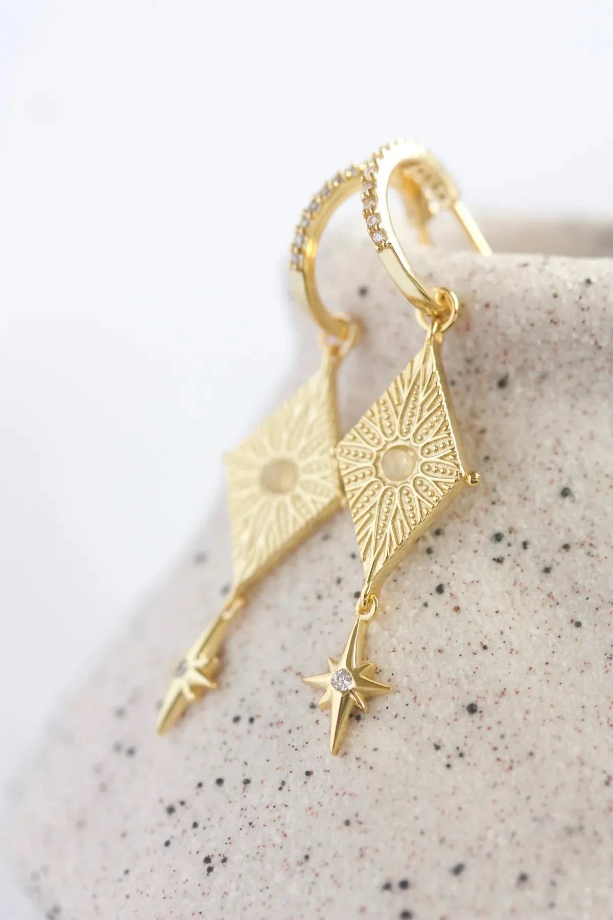 NORTH STAR EARRINGS- GOLD