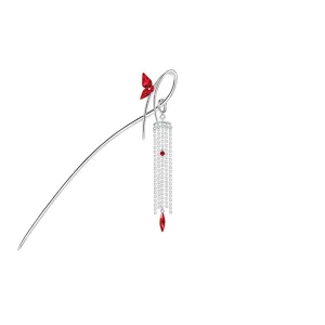 Ring Wing Hairpin Red