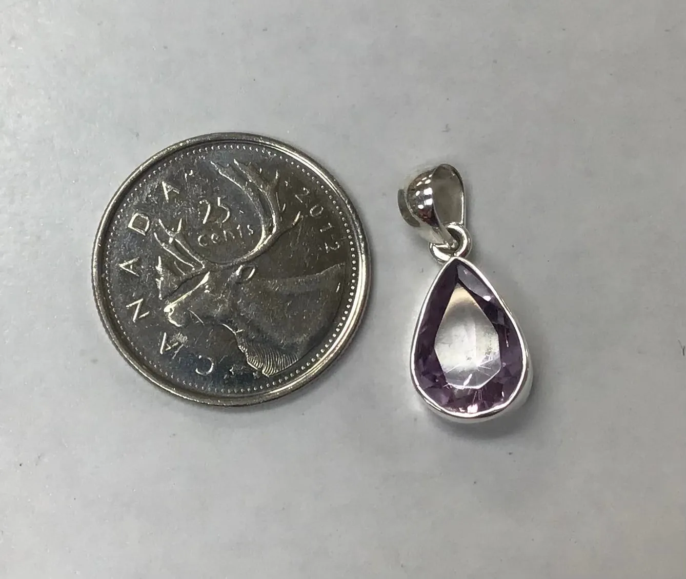Teardrop Faceted Amethyst Pendant
