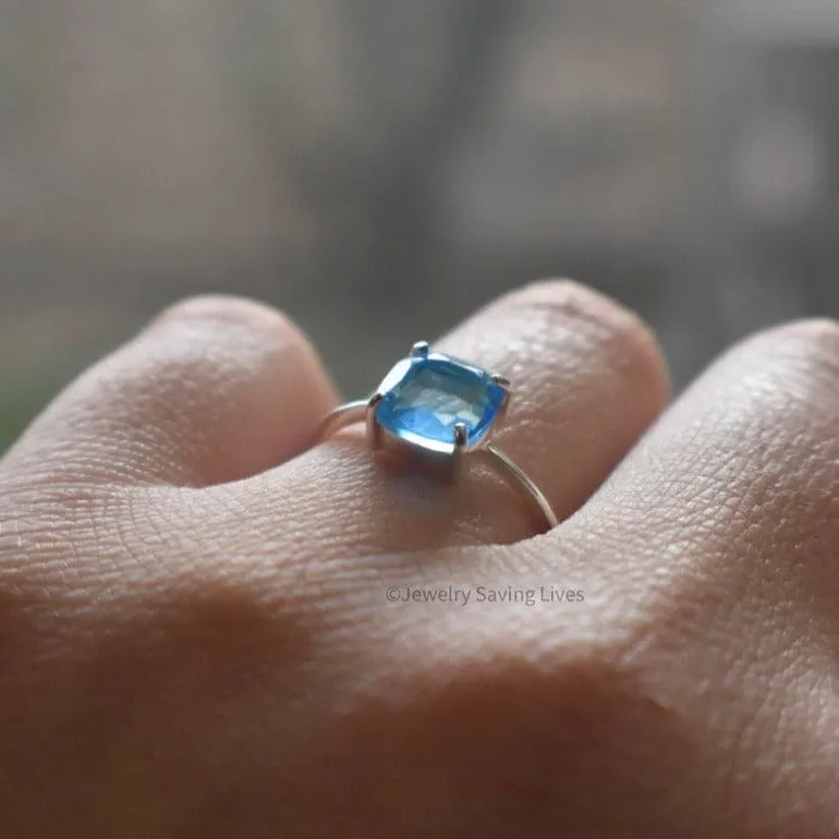 The Asher - Natural Blue Topaz