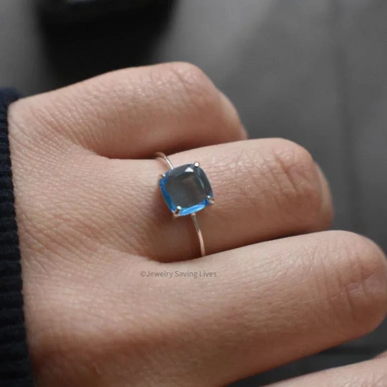 The Asher - Natural Blue Topaz