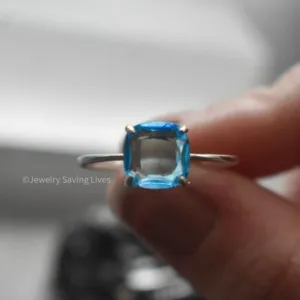 The Asher - Natural Blue Topaz