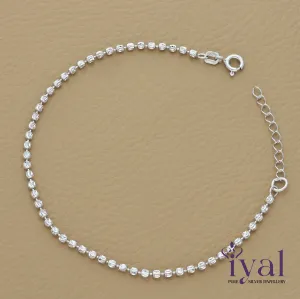 Tiny Ball Minimal Silver Bracelet