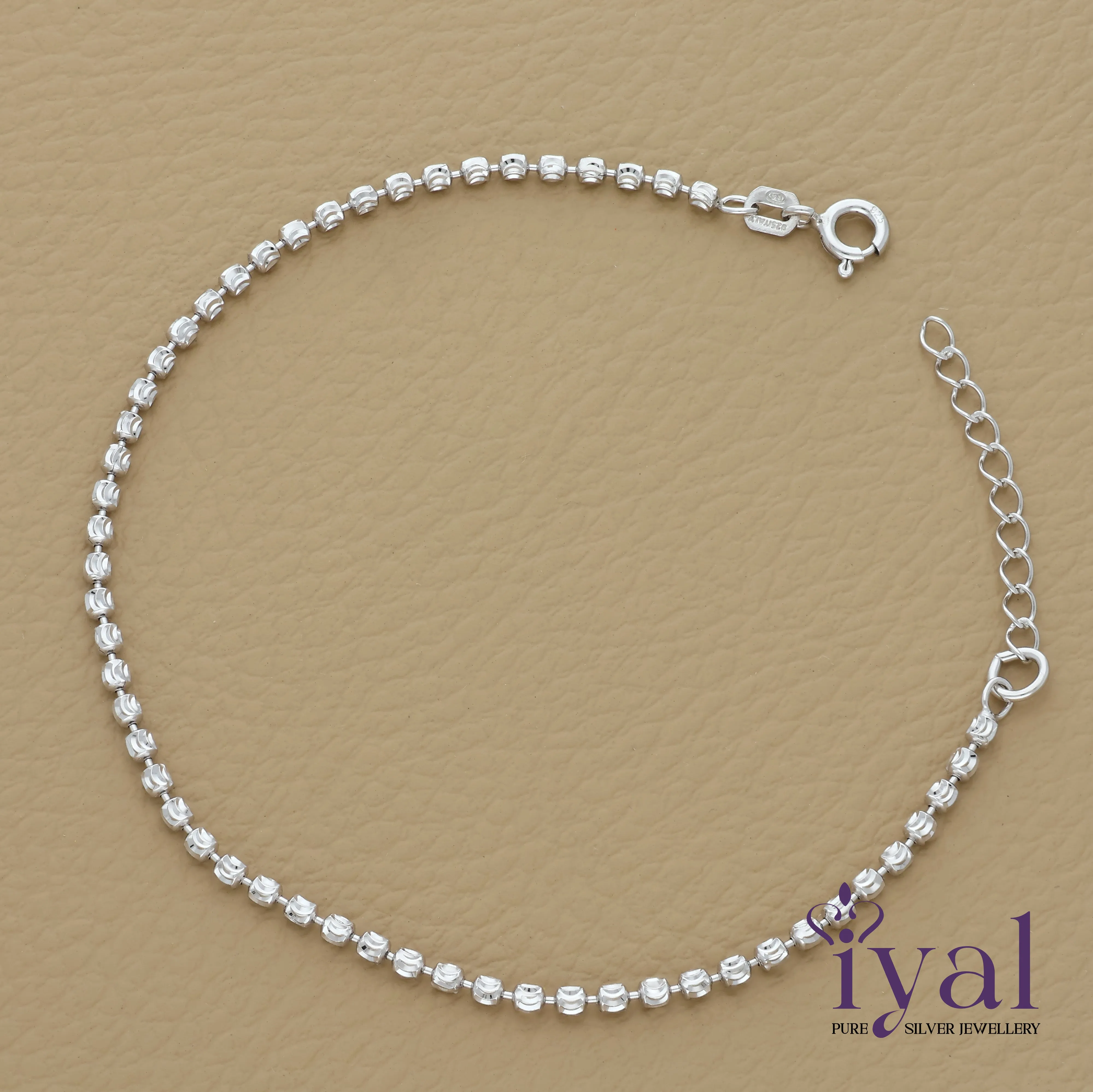Tiny Ball Minimal Silver Bracelet