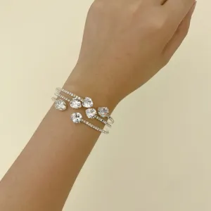 Wholesale Open bracelet jewelry fashion bridal bracelet rhinestone elastic diamond bracelet