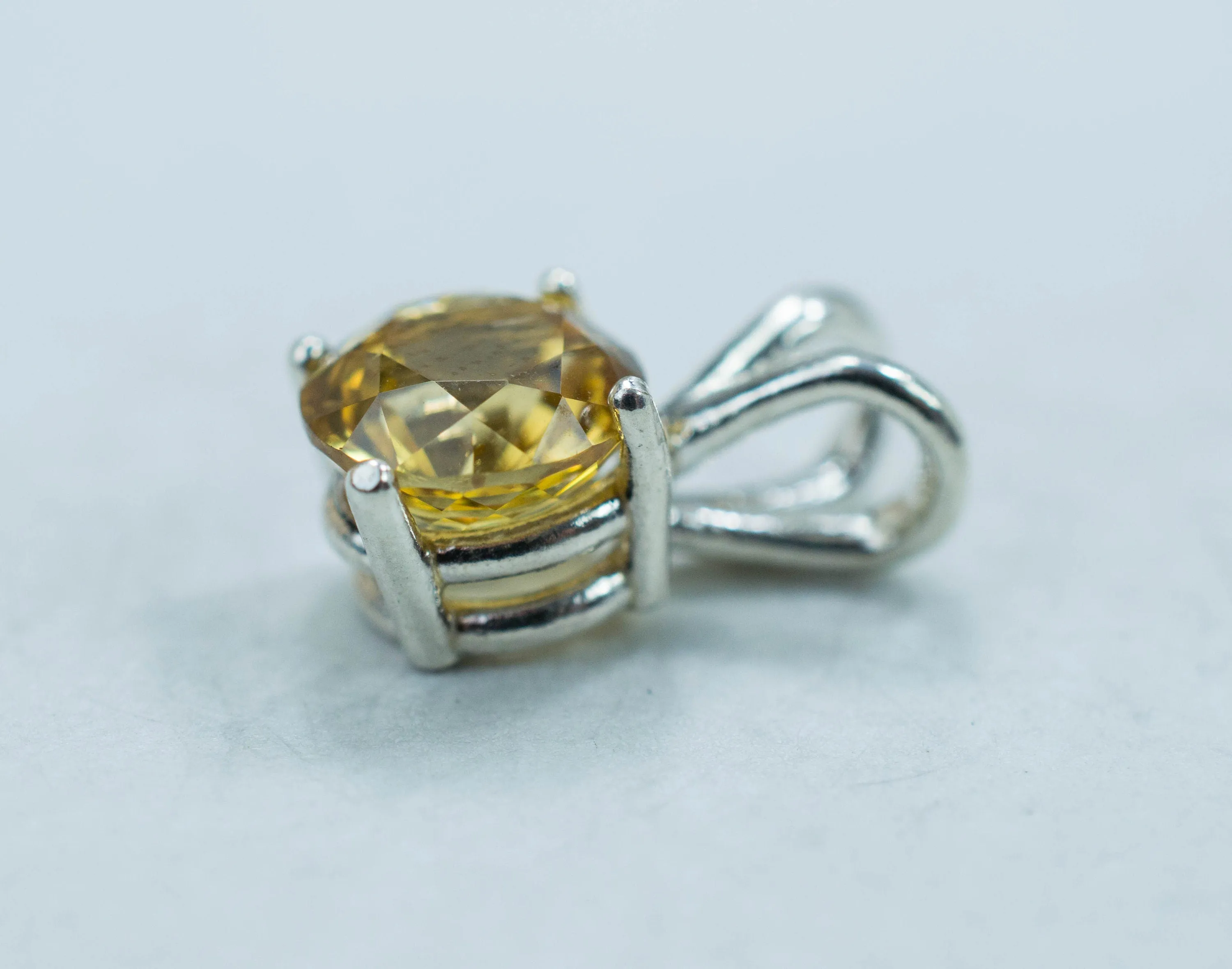 Yellow Zircon Pendant, Genuine Untreated Madagascan Zircon