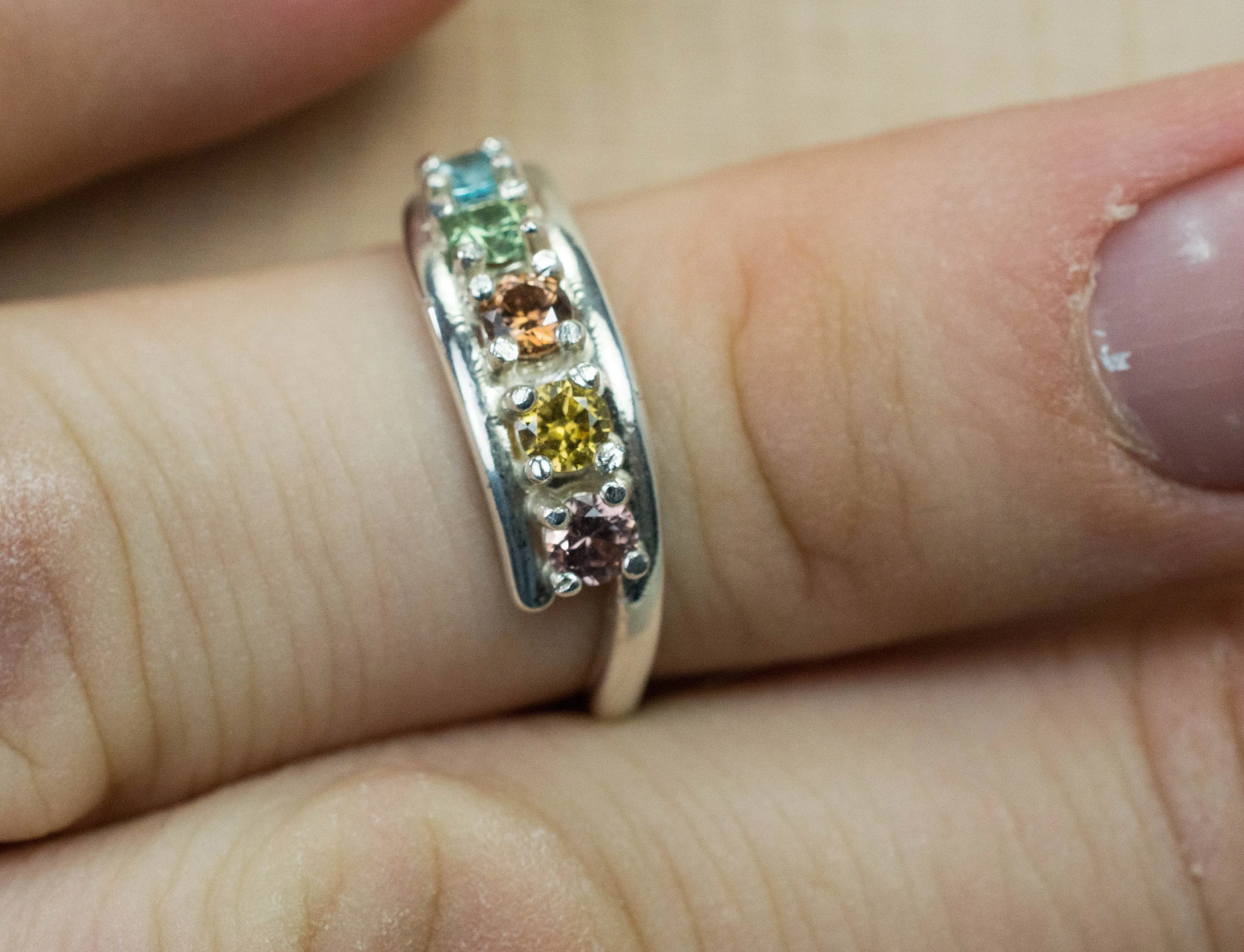 Zircon Ring, Genuine Untreated Zircon Set