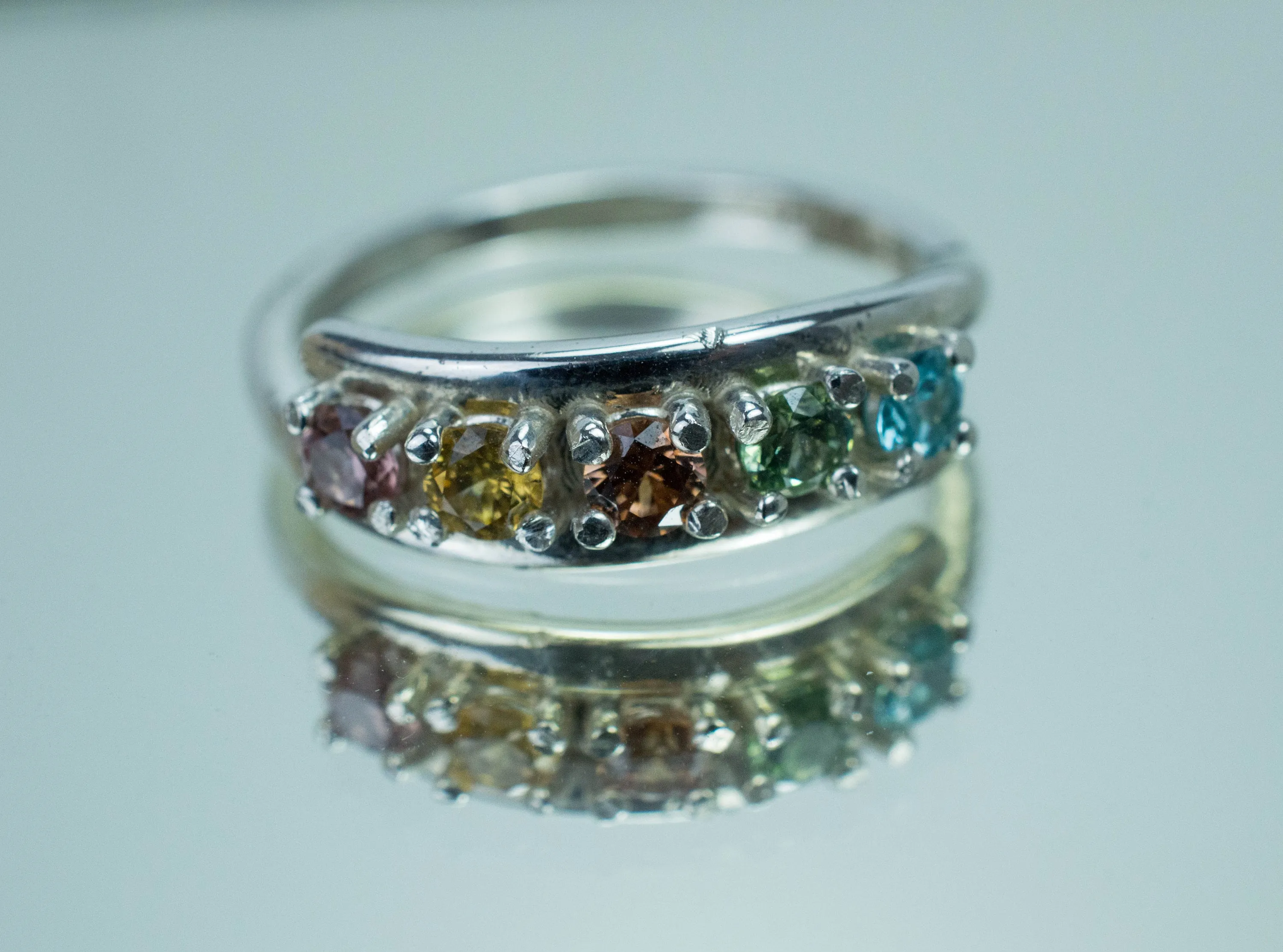 Zircon Ring, Genuine Untreated Zircon Set