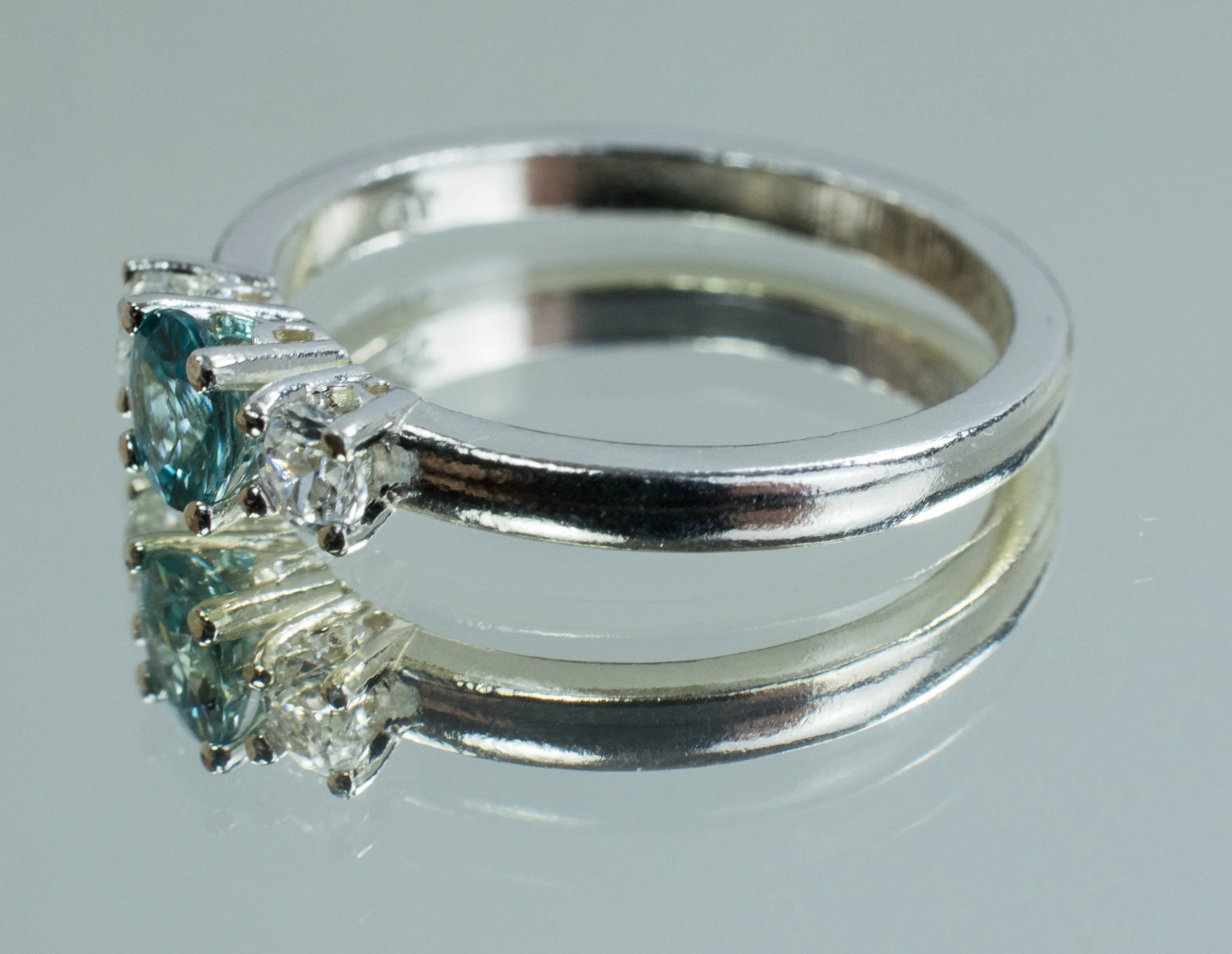 Zircon Sterling Silver Ring, Genuine Cambodian Zircon